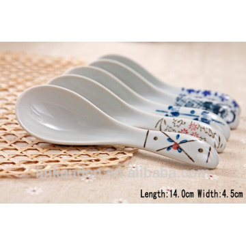 SP1532 Haonai white ceramic dpoons, ceramic measuring spoon, ceramic spoon with hole
